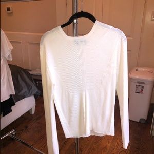 large white long sleeve tee